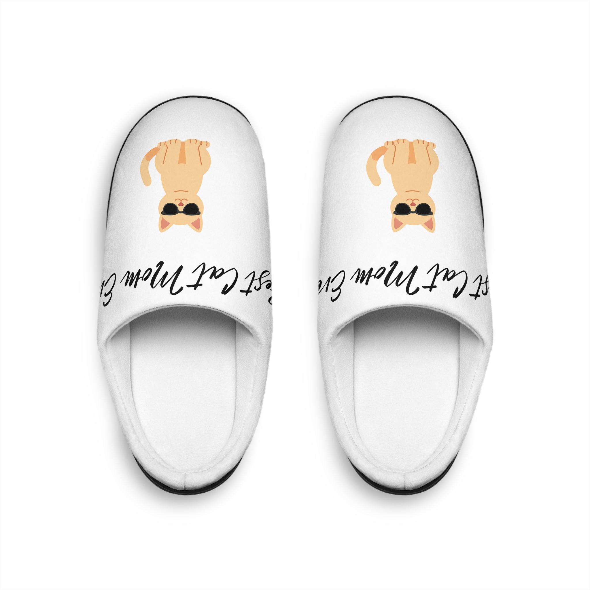 Women's 'Best Cat Mom Ever' Indoor Slippers — Cute Sunglasses Cat Cozy House Shoes