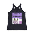Love & Lavender Racerback Tank — Floral Lavender Field Women’s Tank Top