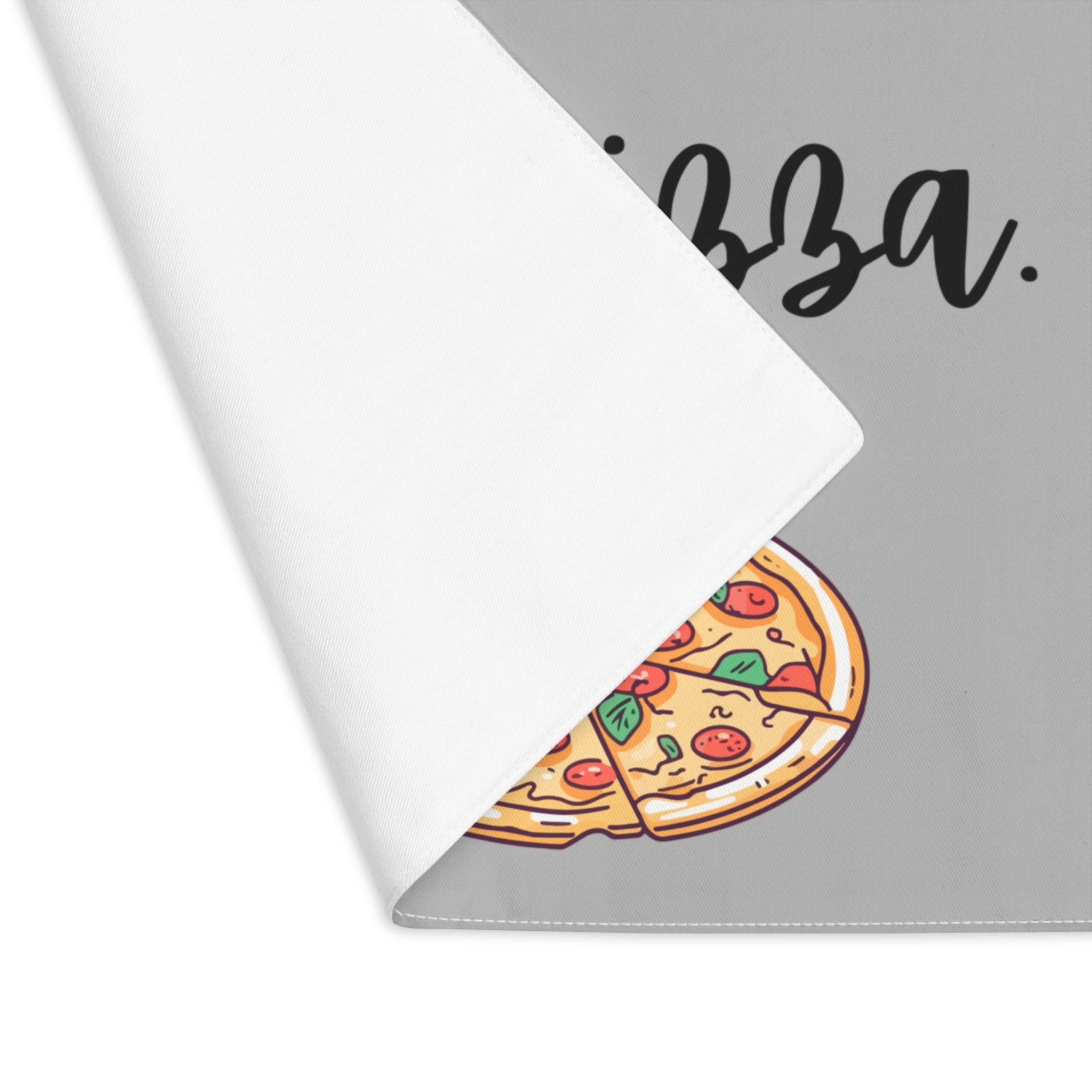 Placemat - "Life Is Short. Eat Pizza." Decorative Vinyl Table Placemat, Funny Kitchen Gift
