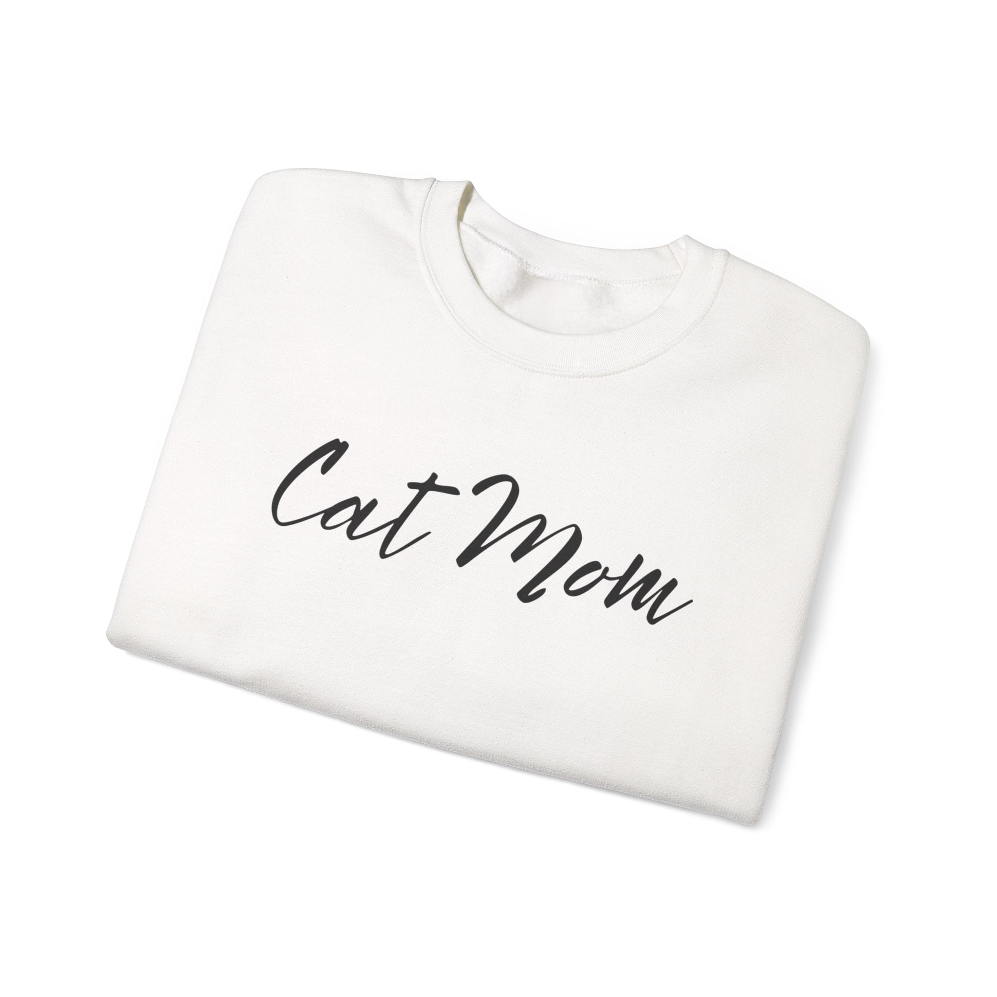 Cat Mom Crewneck Sweatshirt — Cozy Cat Lover Pullover