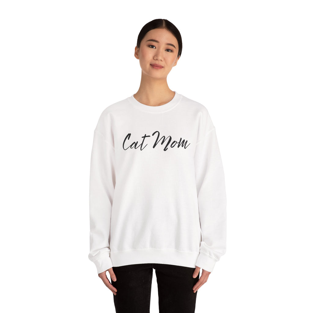 Cat Mom Crewneck Sweatshirt — Cozy Cat Lover Pullover