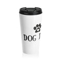 Dog Dad Stainless Steel Travel Mug – Paw Print Insulated Tumbler