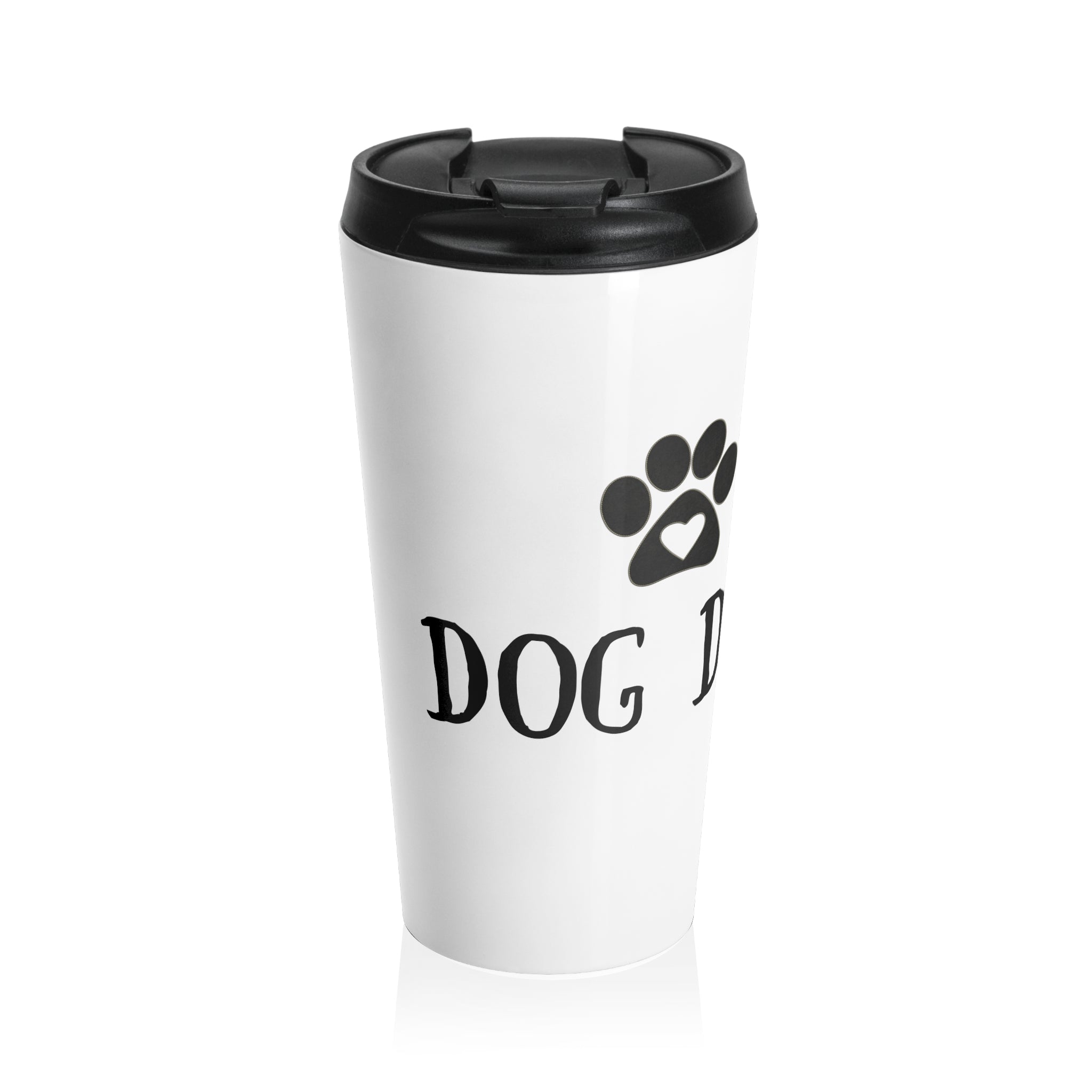 Dog Dad Stainless Steel Travel Mug – Paw Print Insulated Tumbler