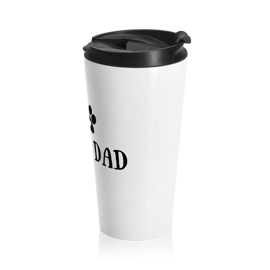 Dog Dad Stainless Steel Travel Mug – Paw Print Insulated Tumbler