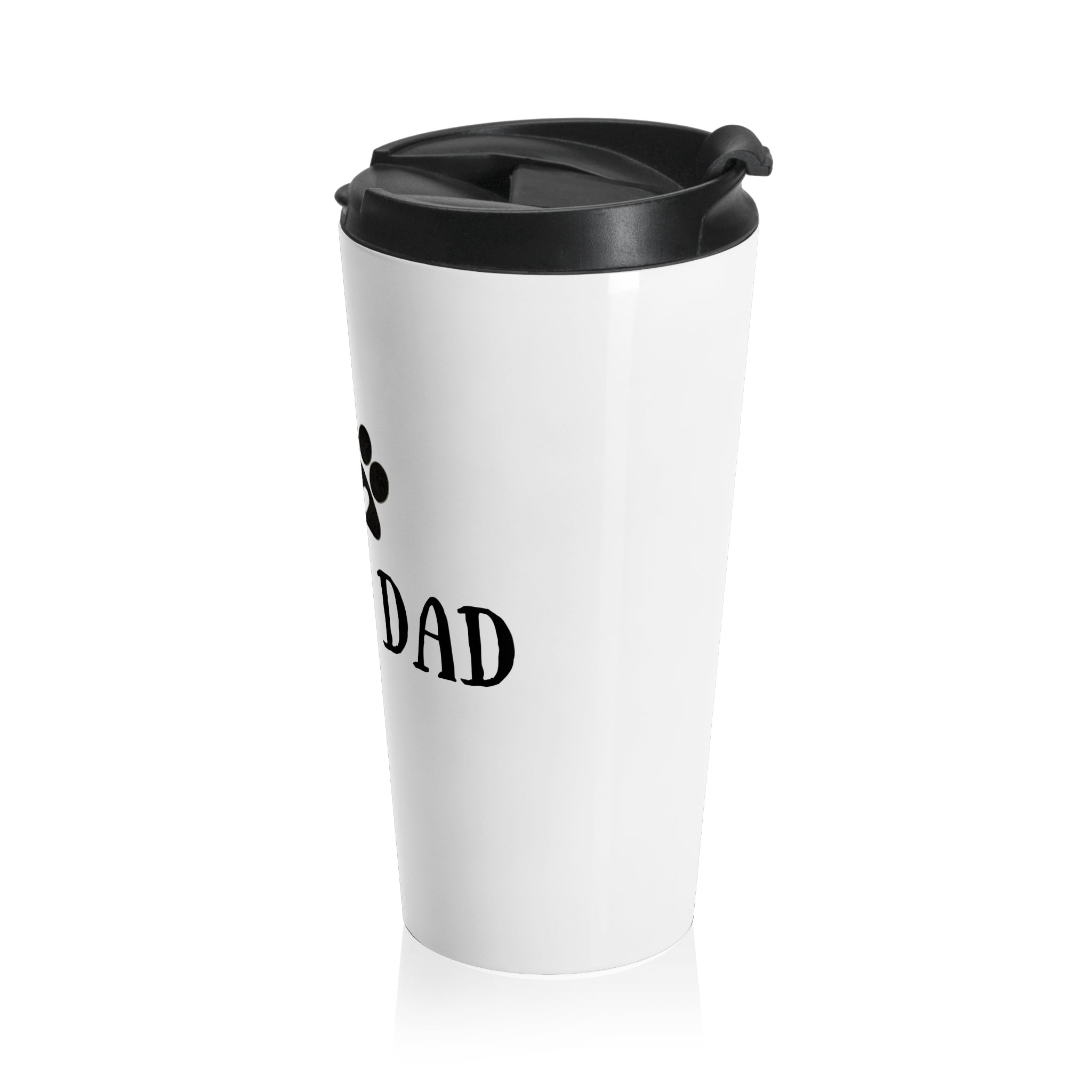 Dog Dad Stainless Steel Travel Mug – Paw Print Insulated Tumbler