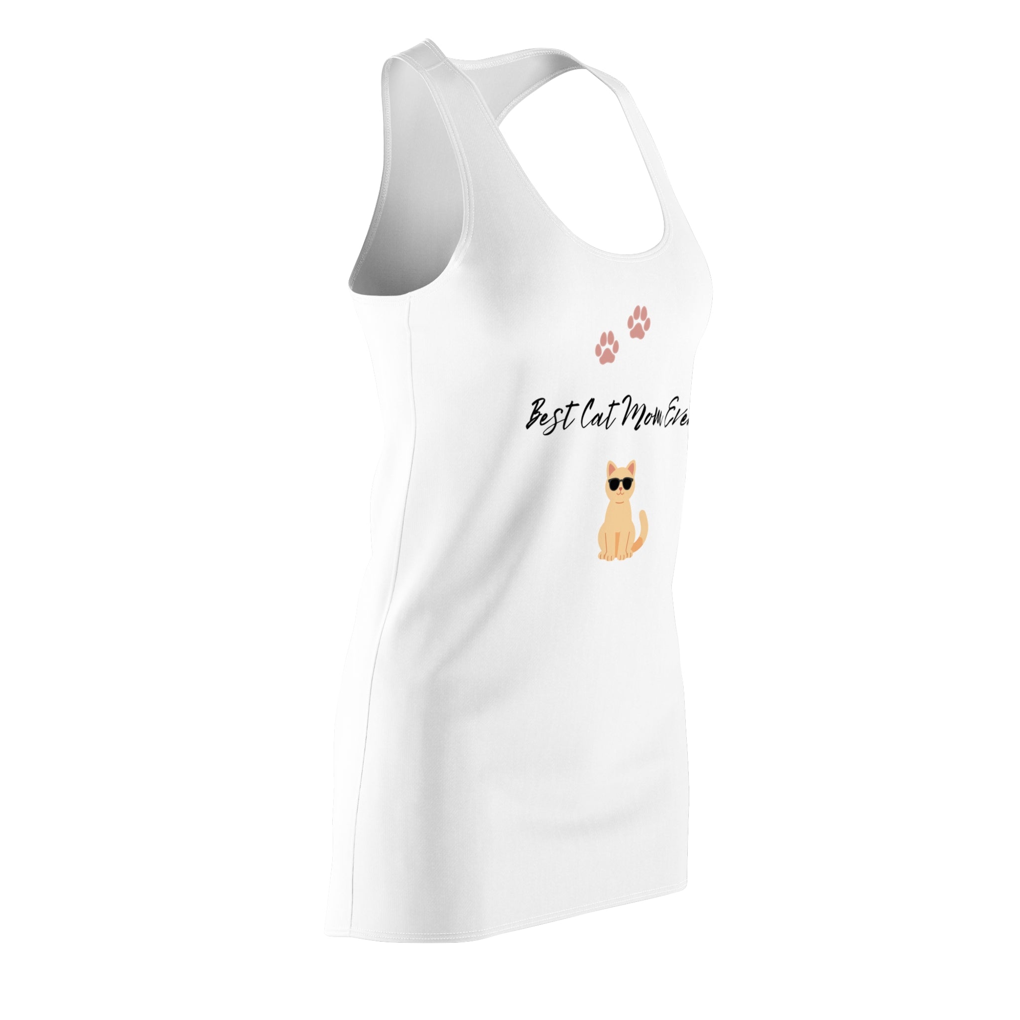 Best Cat Mom Ever Racerback Dress — Cute Cat Mom Summer Dress
