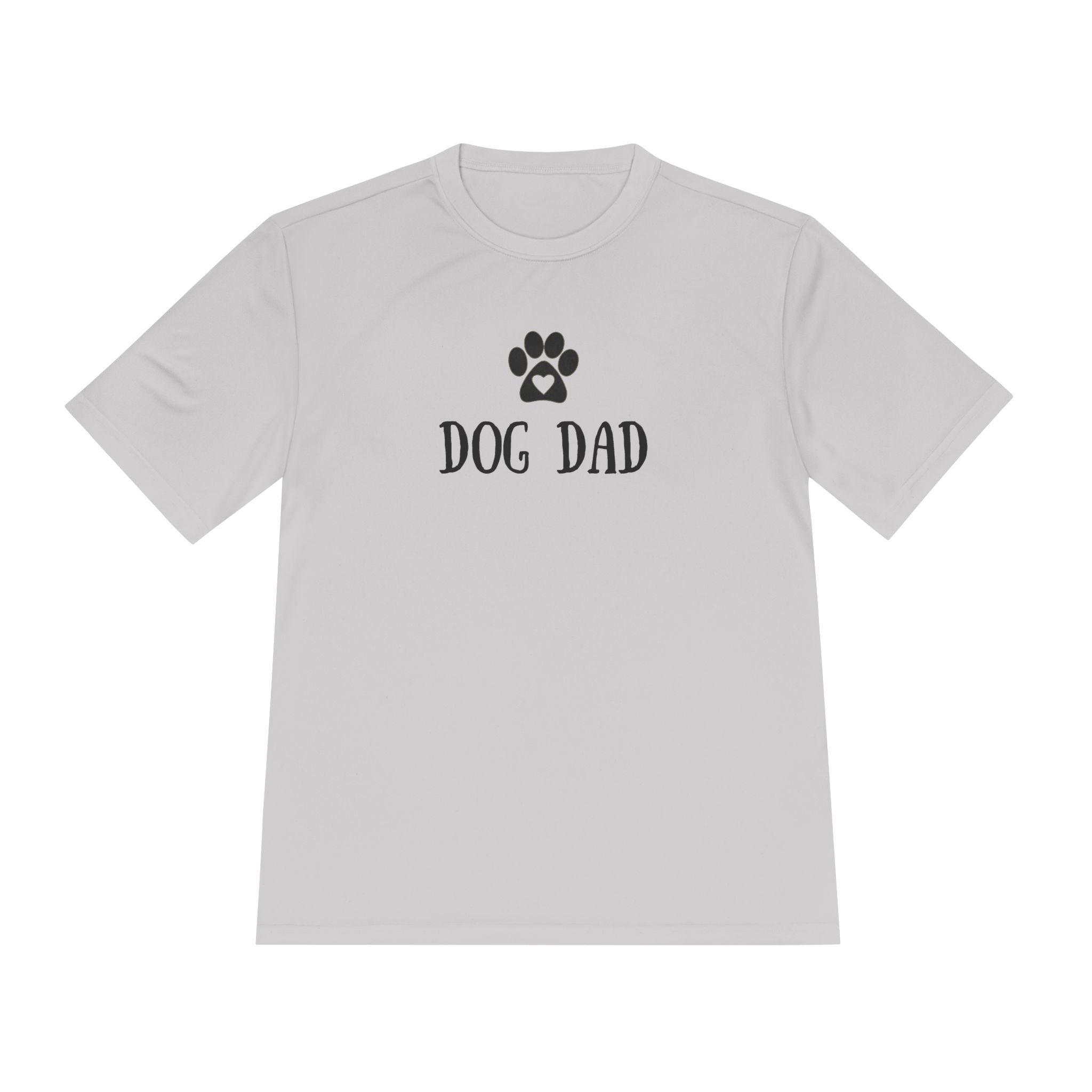 Dog Dad Moisture-Wicking Tee — Paw Print Graphic Shirt for Dog Lovers