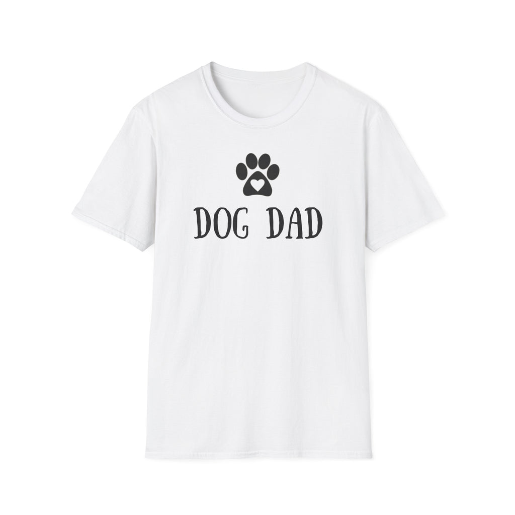 Dog Dad T-Shirt — Paw Print with Heart Graphic