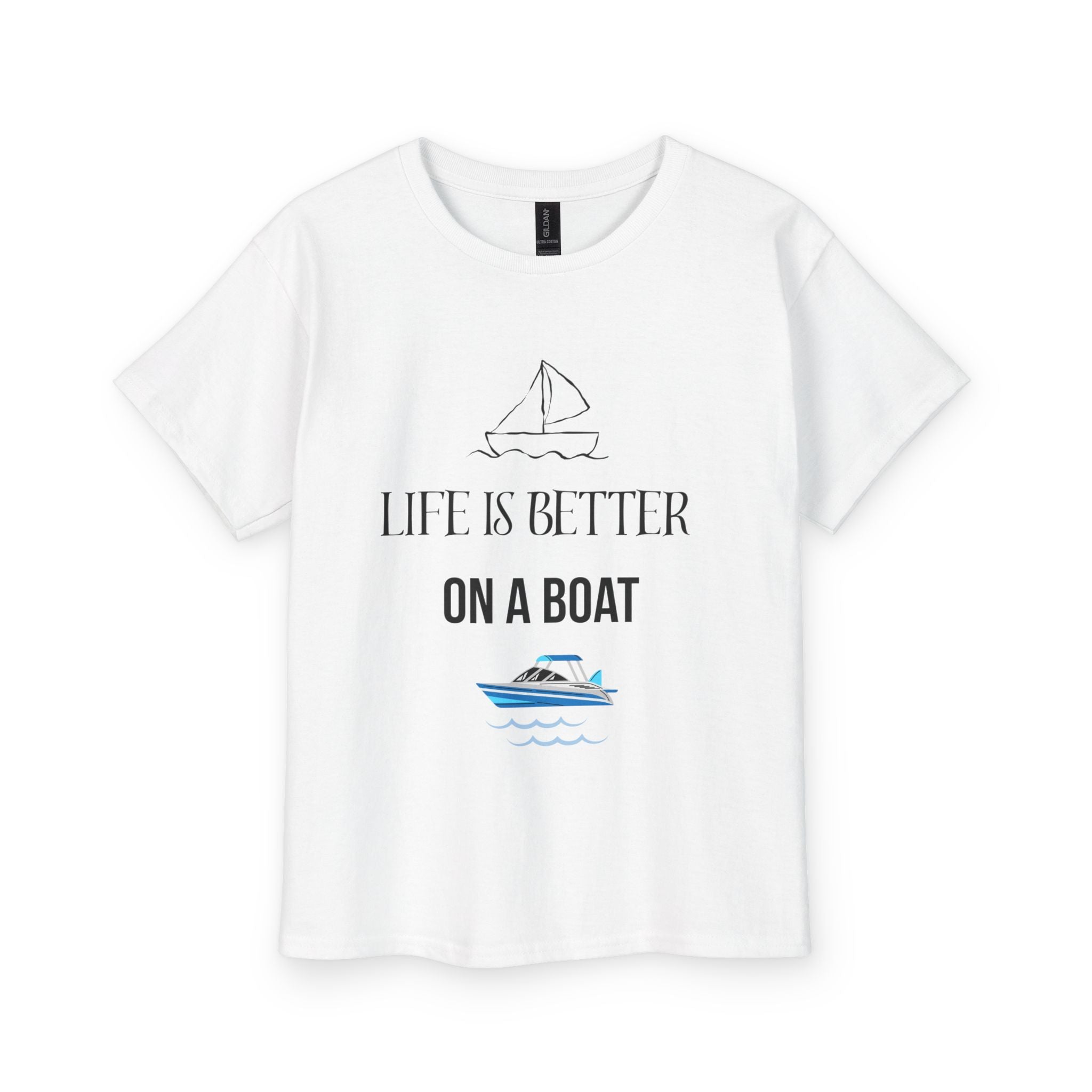 Youth Tee - "Life Is Better On A Boat" Kids Nautical Boat Shirt