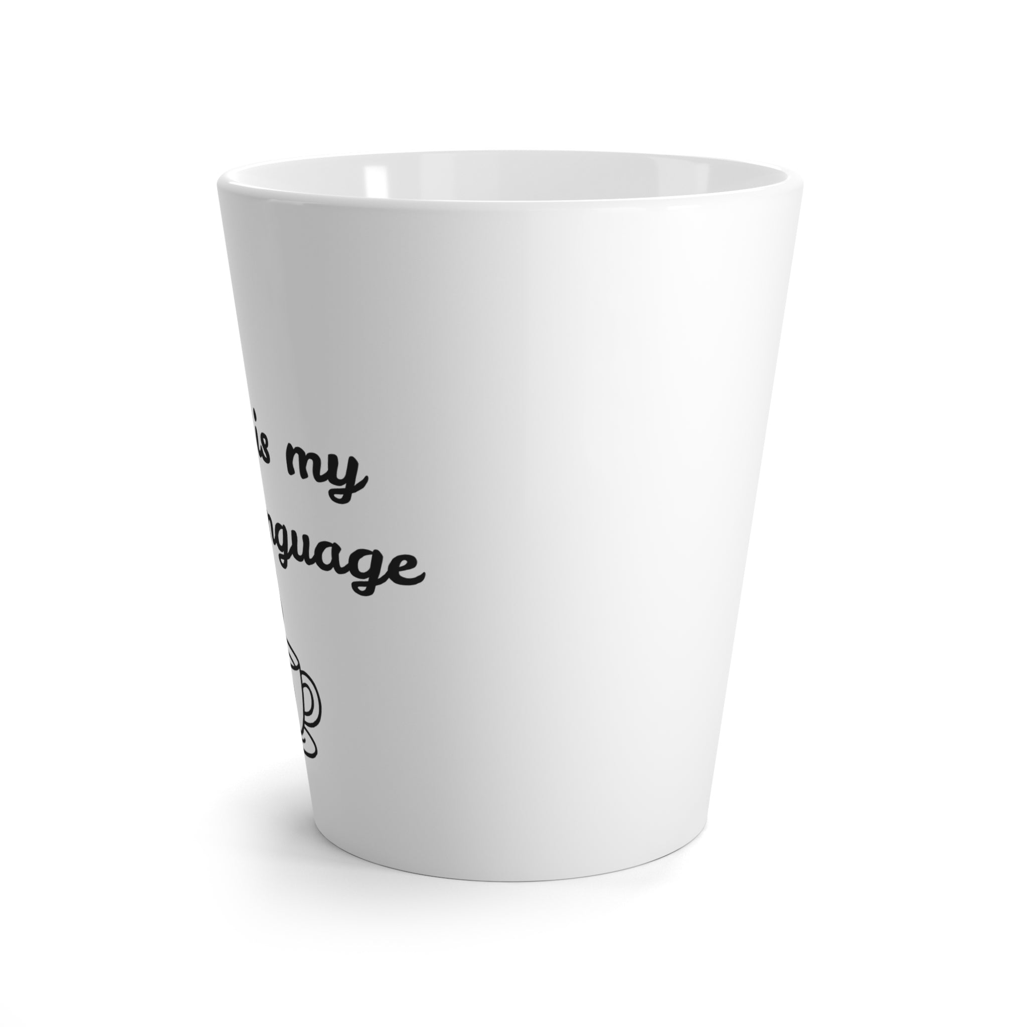 Latte Mug - "Coffee Is My Love Language" Ceramic Latte Cup, Cute Coffee Lover Gift