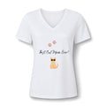 Best Cat Mom Ever! V-Neck Tee — Cute Cat Paw Graphic for Cat Lovers