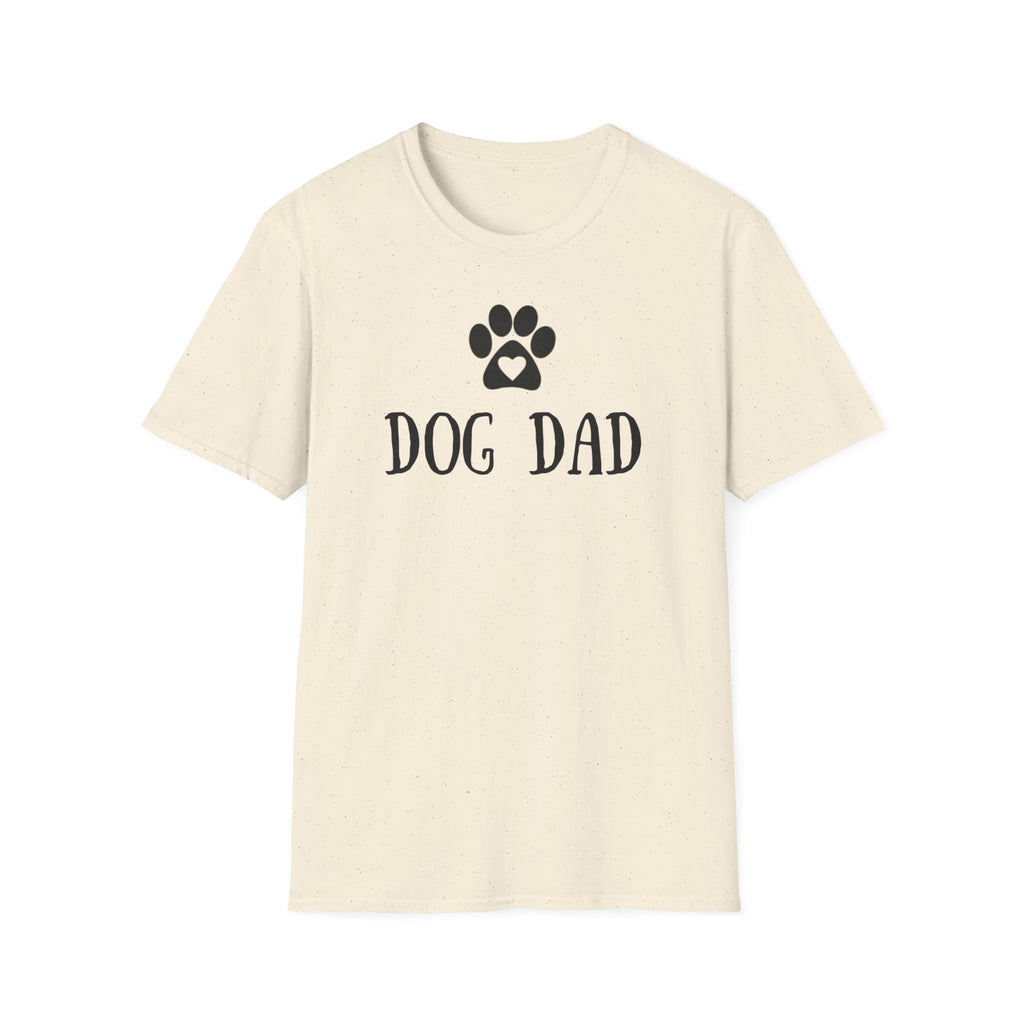 Dog Dad T-Shirt — Paw Print with Heart Graphic
