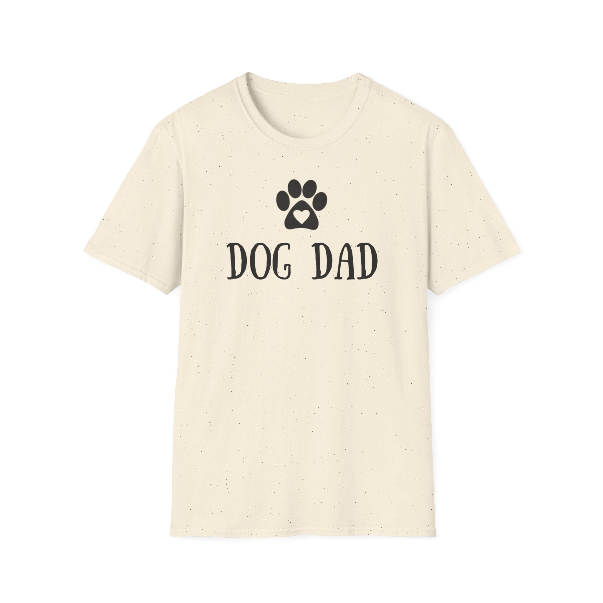 Dog Dad T-Shirt — Paw Print with Heart Graphic