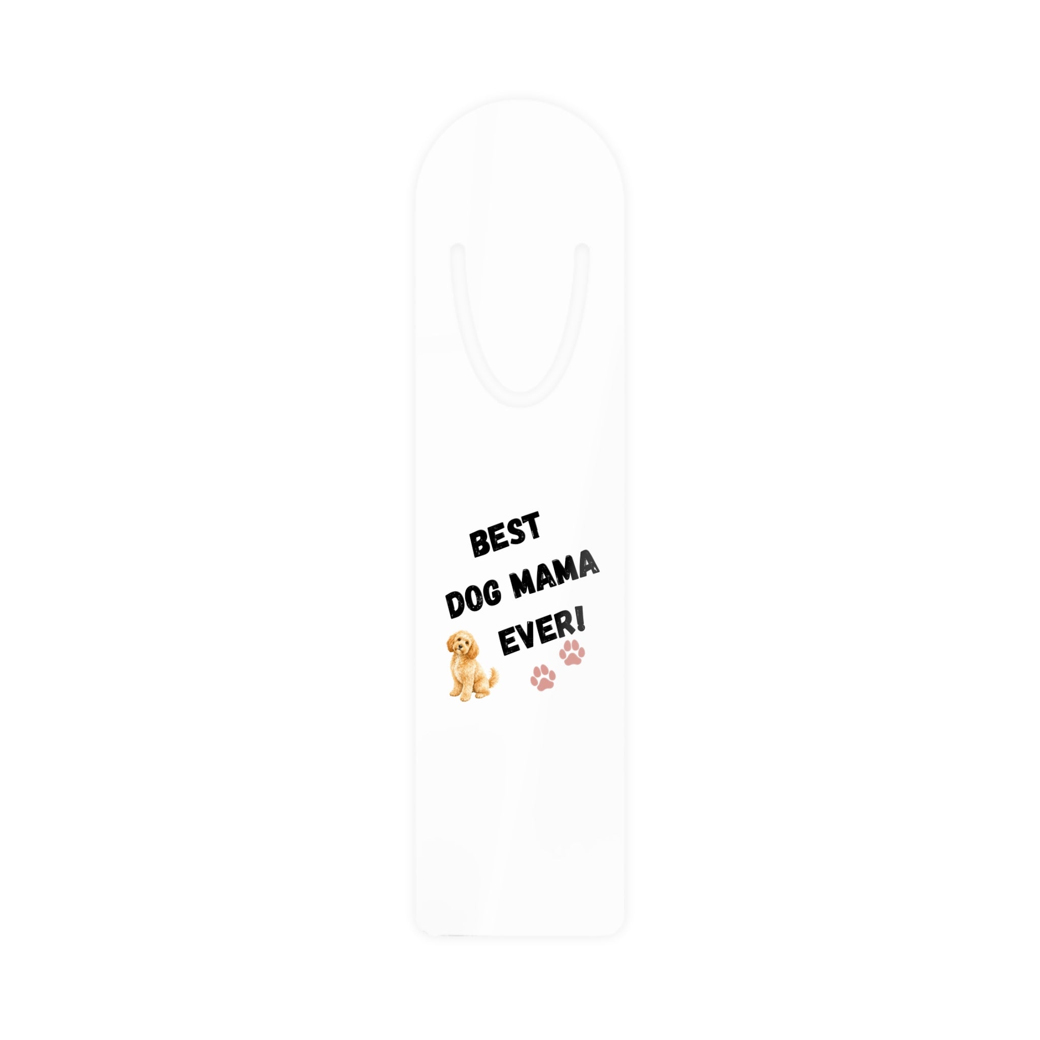 Best Dog Mama Ever Metal Bookmark — Cute Paw Print Gift for Dog Lovers