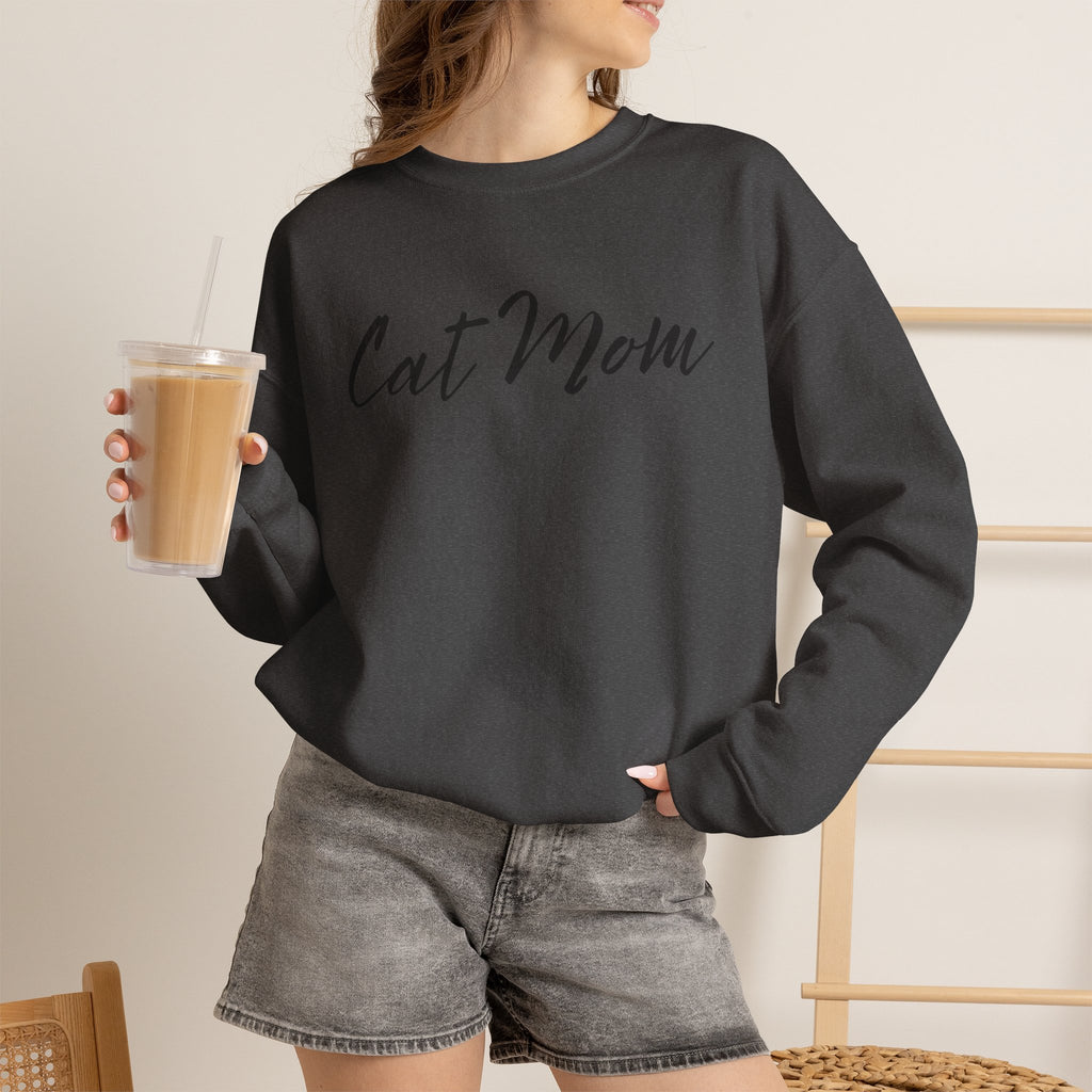 Cat Mom Crewneck Sweatshirt — Cozy Cat Lover Pullover