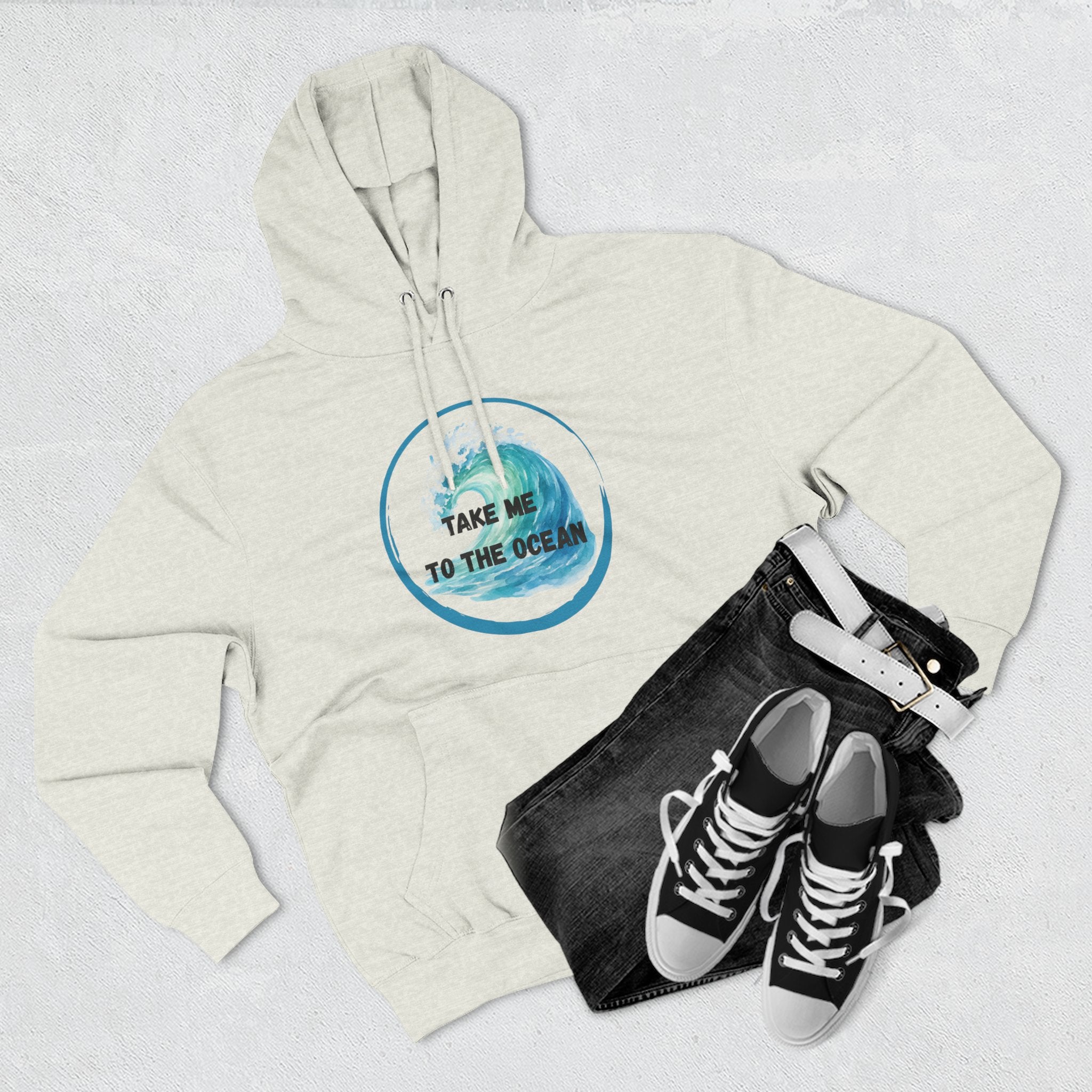 Ocean Vibes Hoodie — “Take Me To The Ocean” Graphic Pullover