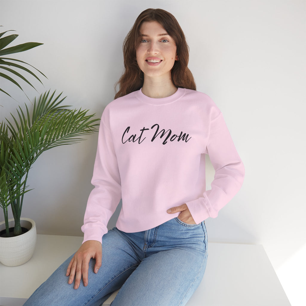 Cat Mom Crewneck Sweatshirt — Cozy Cat Lover Pullover