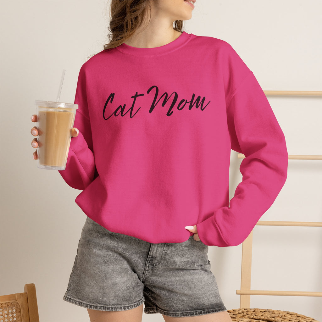 Cat Mom Crewneck Sweatshirt — Cozy Cat Lover Pullover