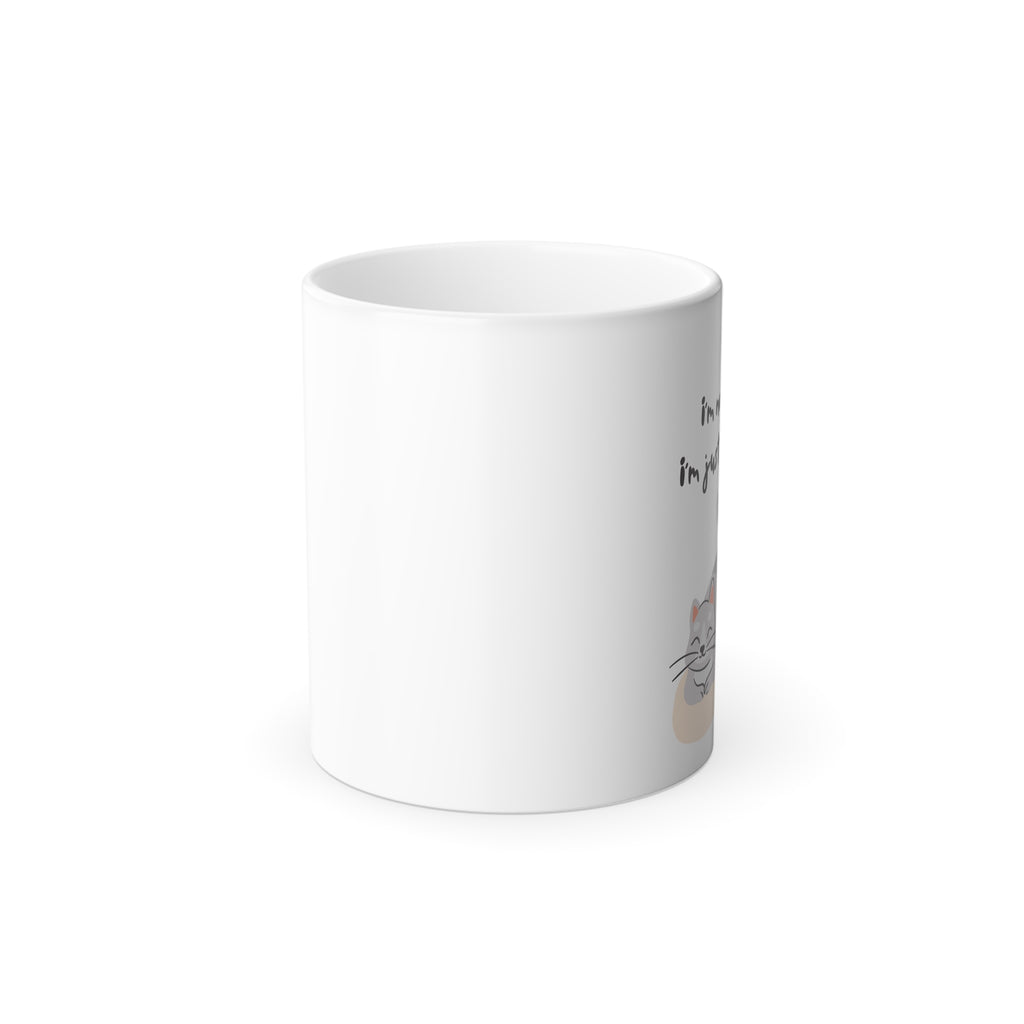 Color-Changing Mug — “I’m Not Lazy, I’m Just Part Cat” Cute Cat Coffee Mug, 11oz