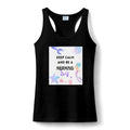 Keep Calm and Be a Mermaid Women's Performance Tank - Cute Mermaid Quote Racerback Top