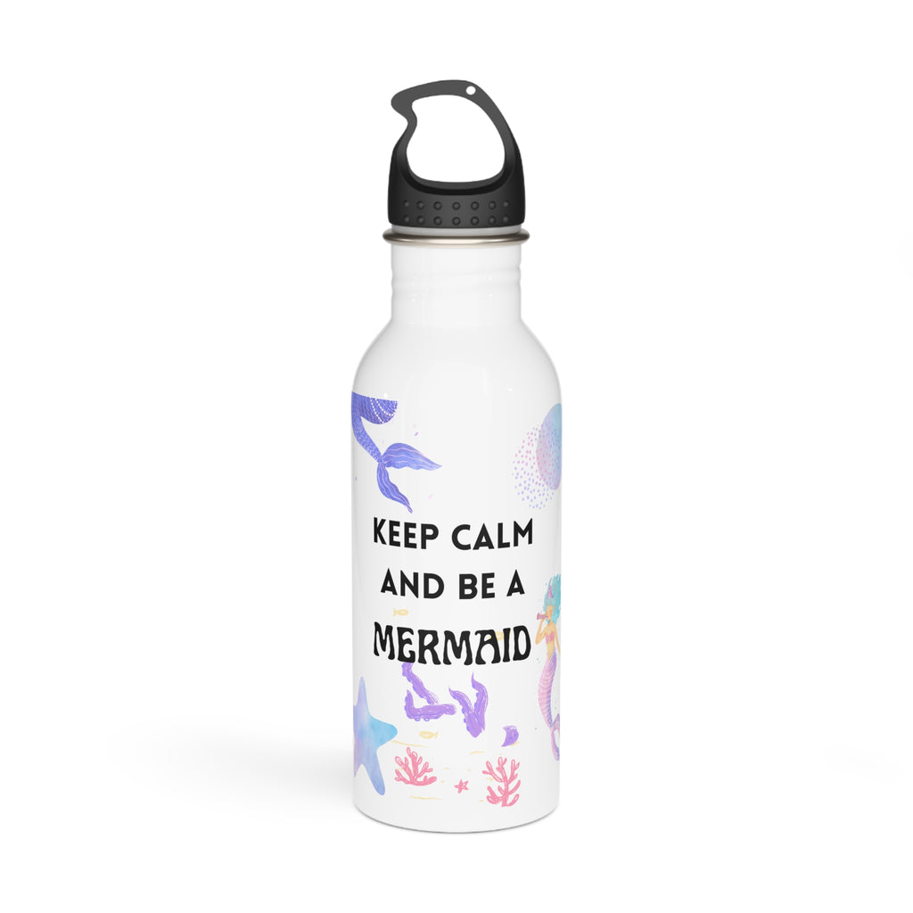 Mermaid Stainless Steel Water Bottle — "Keep Calm and Be a Mermaid"