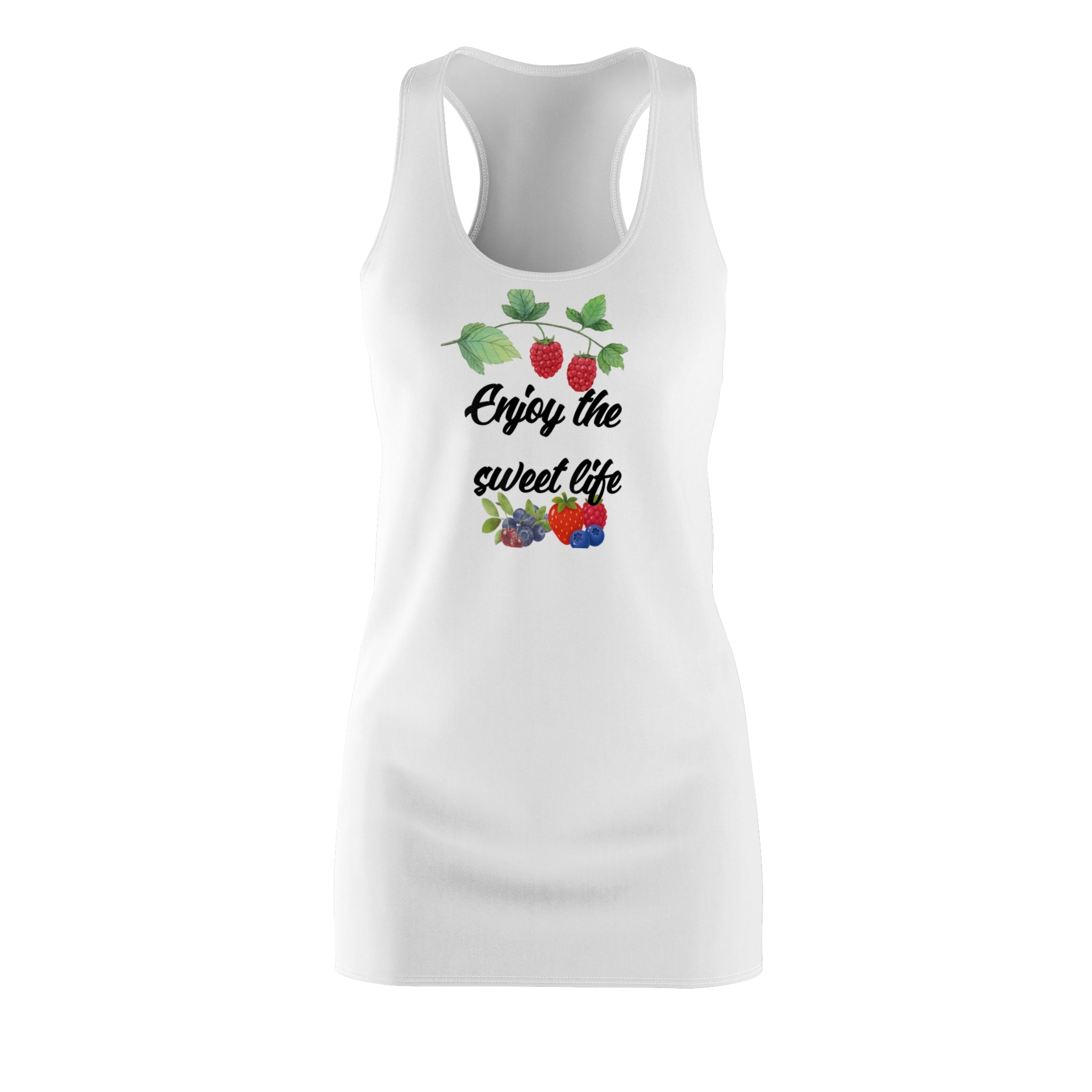 Enjoy the Sweet Life Racerback Dress — Strawberry & Berry Summer Graphic