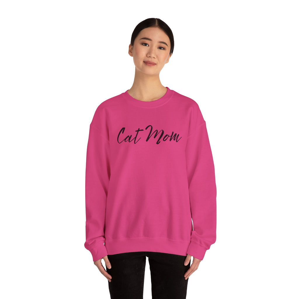 Cat Mom Crewneck Sweatshirt — Cozy Cat Lover Pullover