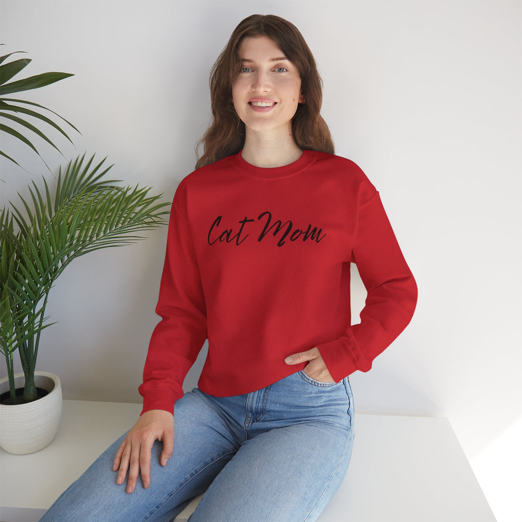 Cat Mom Crewneck Sweatshirt — Cozy Cat Lover Pullover