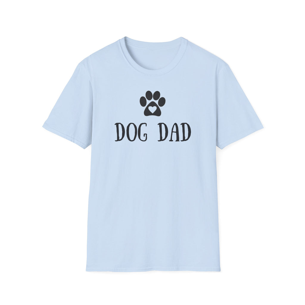 Dog Dad T-Shirt — Paw Print with Heart Graphic