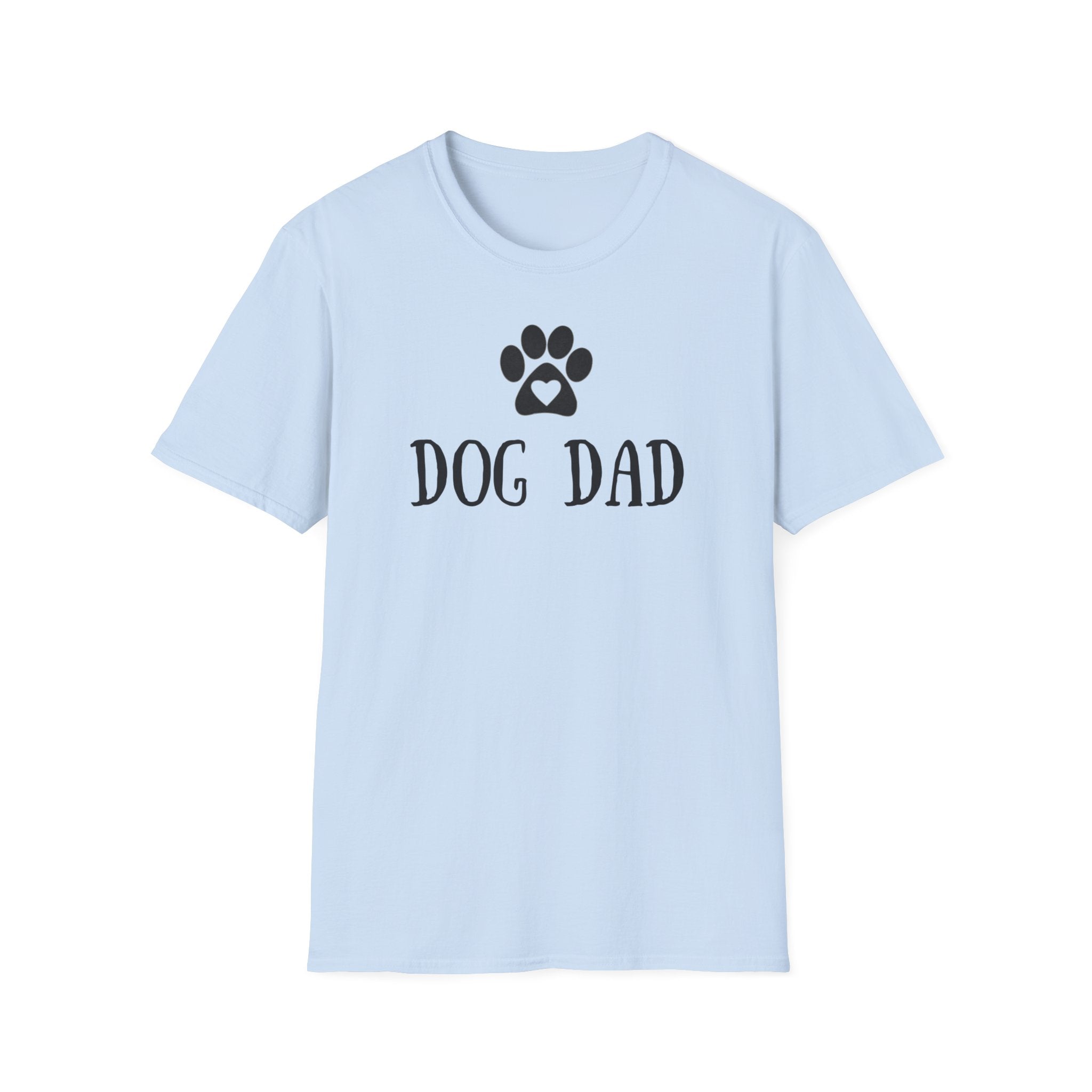Dog Dad T-Shirt — Paw Print with Heart Graphic