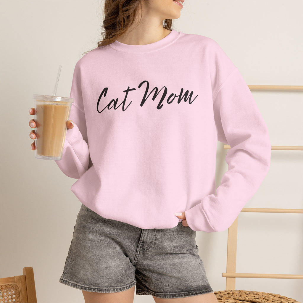 Cat Mom Crewneck Sweatshirt — Cozy Cat Lover Pullover