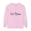 Cat Mom Long Sleeve Tee — Stylish Script Pet Lover Shirt