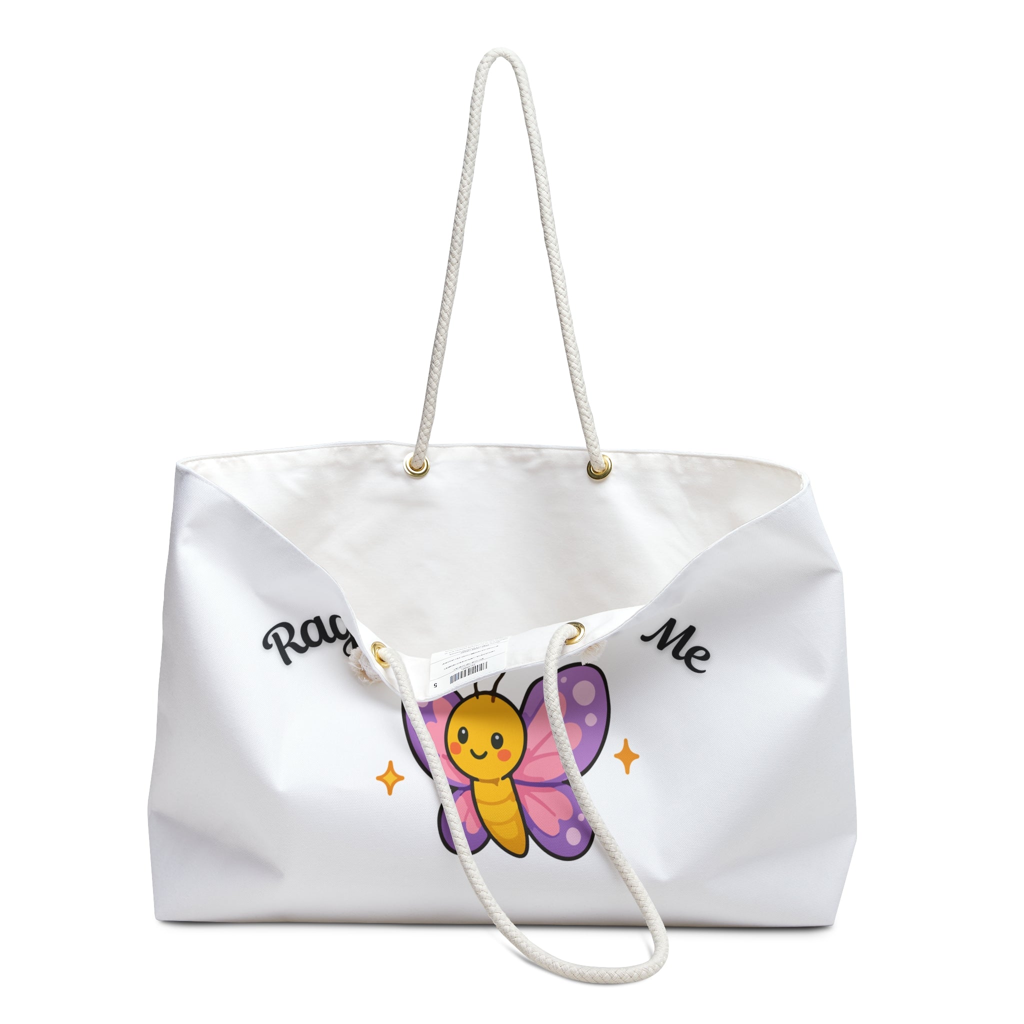 Weekender Bag — Cute Butterfly "Rage Consumes Me" Weekend Tote