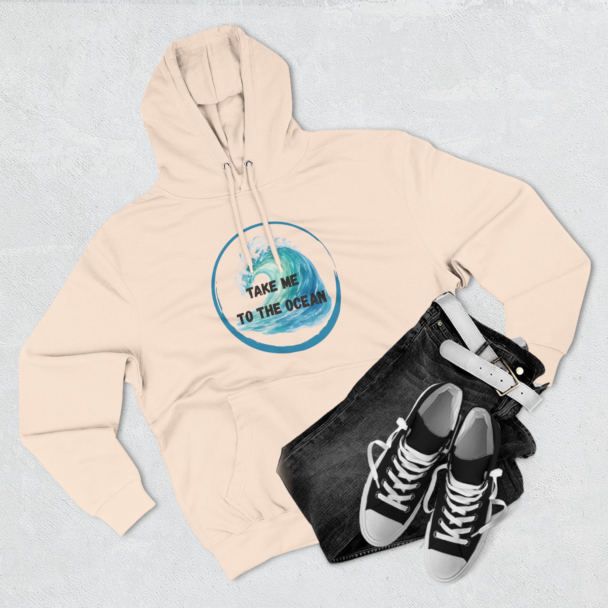 Ocean Vibes Hoodie — “Take Me To The Ocean” Graphic Pullover