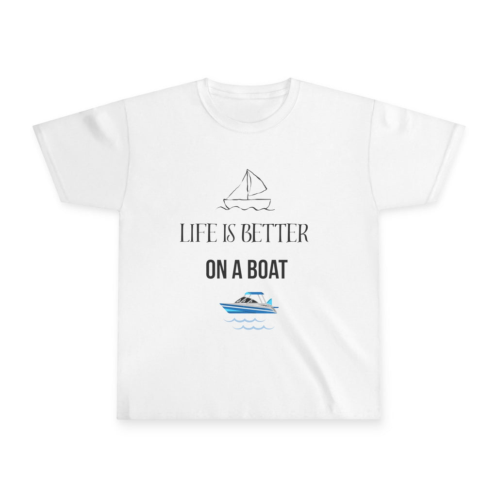 Youth Tee - "Life Is Better On A Boat" Kids Nautical Boat Shirt