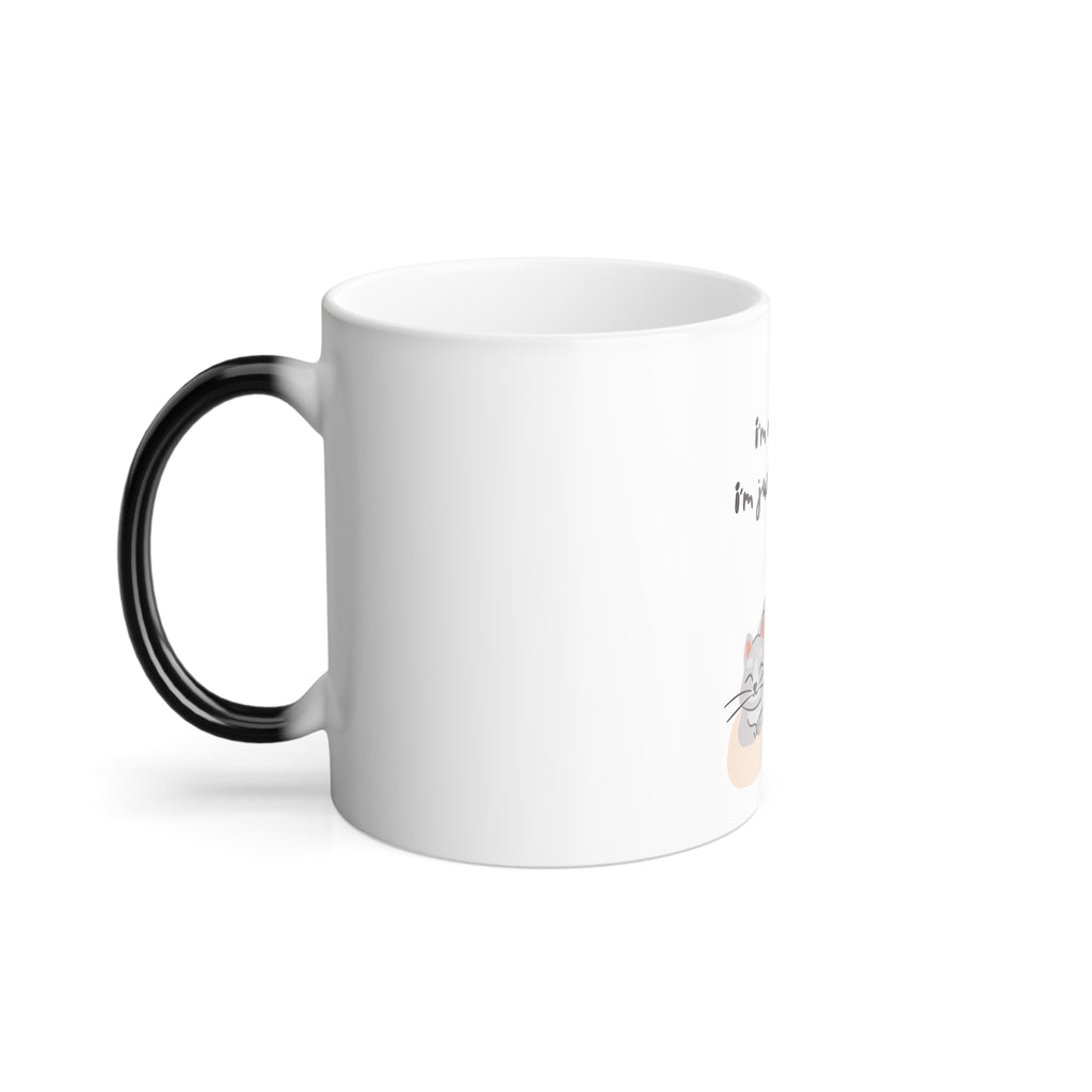 Color-Changing Mug — “I’m Not Lazy, I’m Just Part Cat” Cute Cat Coffee Mug, 11oz