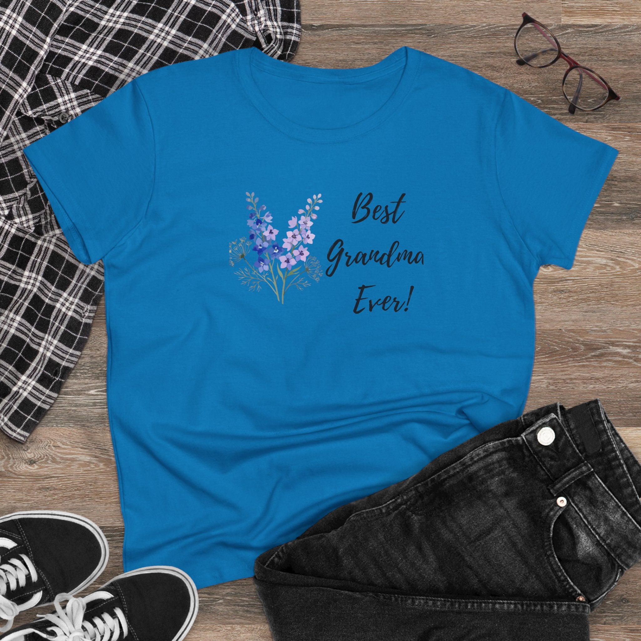 Best Grandma Ever! Floral Women's Tee