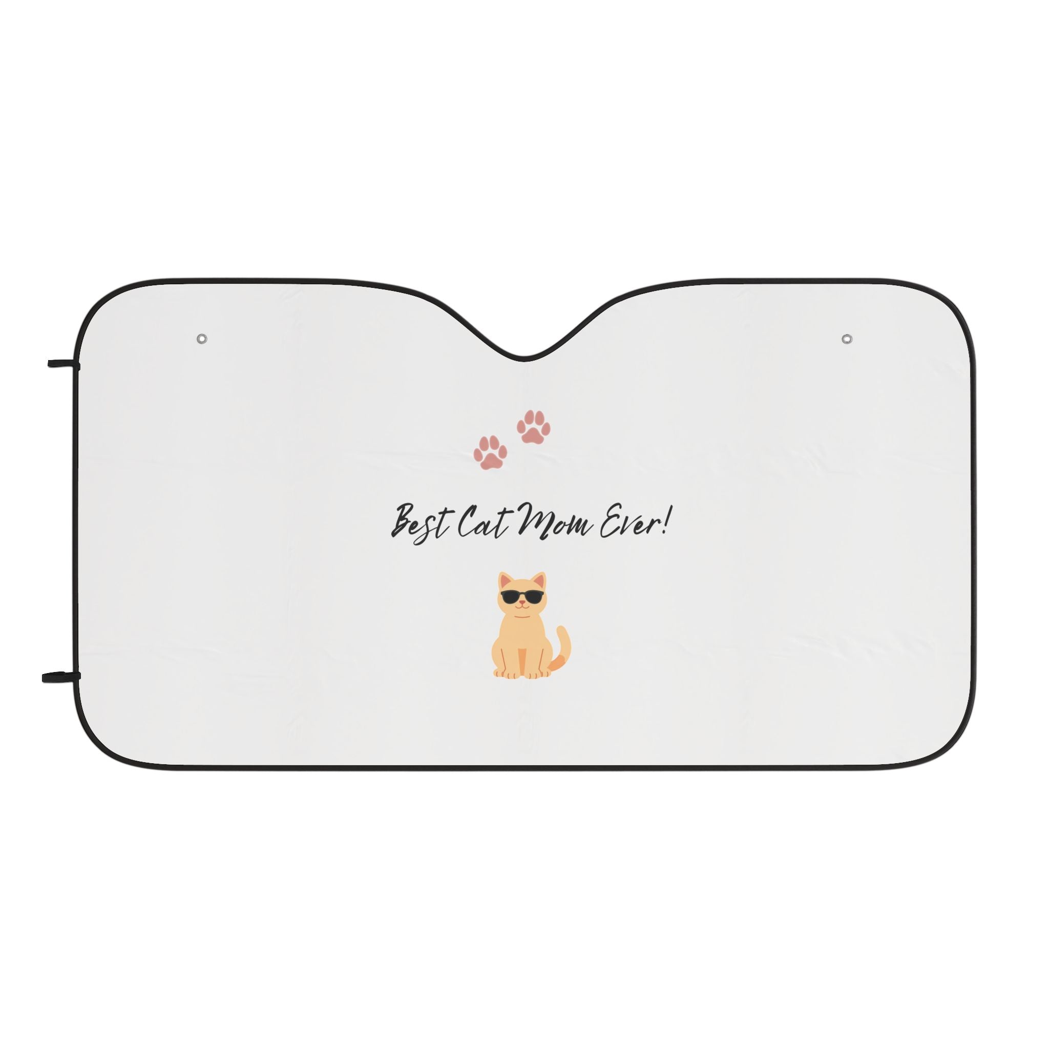 Cat Mom Sunshade – “Best Cat Mom Ever!” Auto Windshield Shade