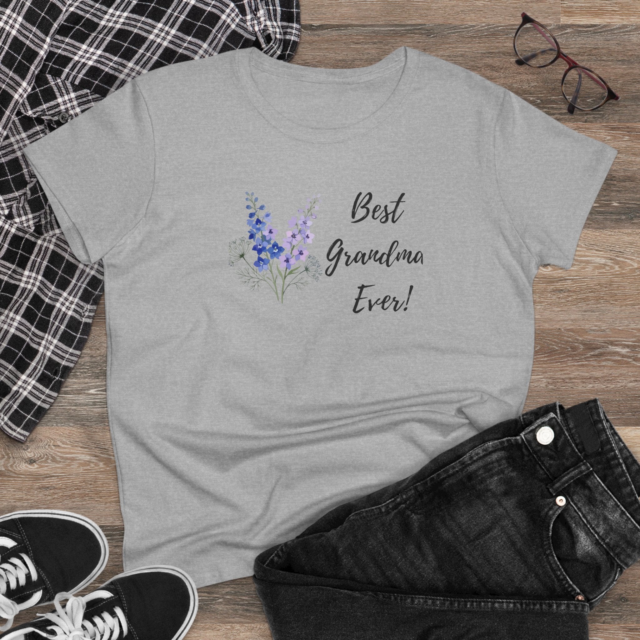 Best Grandma Ever! Floral Women's Tee