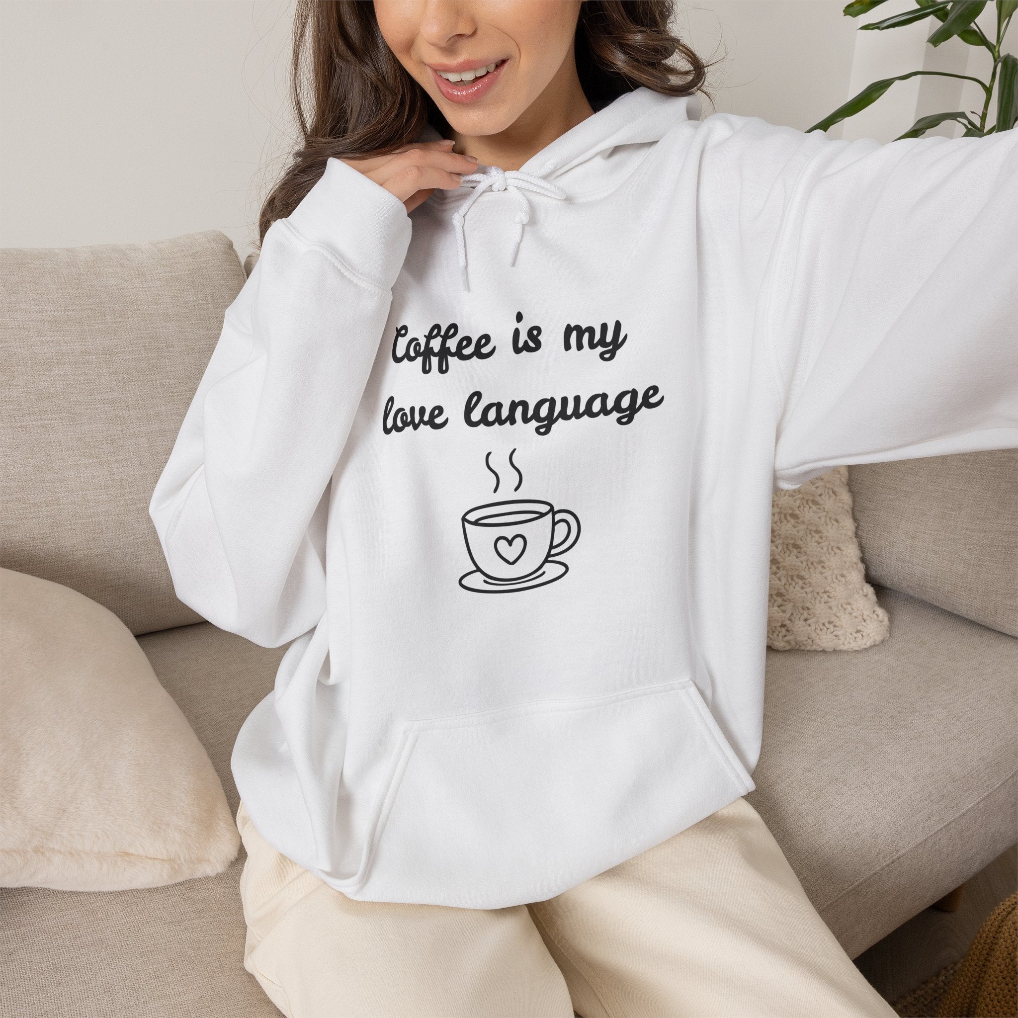 Coffee Is My Love Language Hoodie – Cute Coffee Lover Graphic Pullover