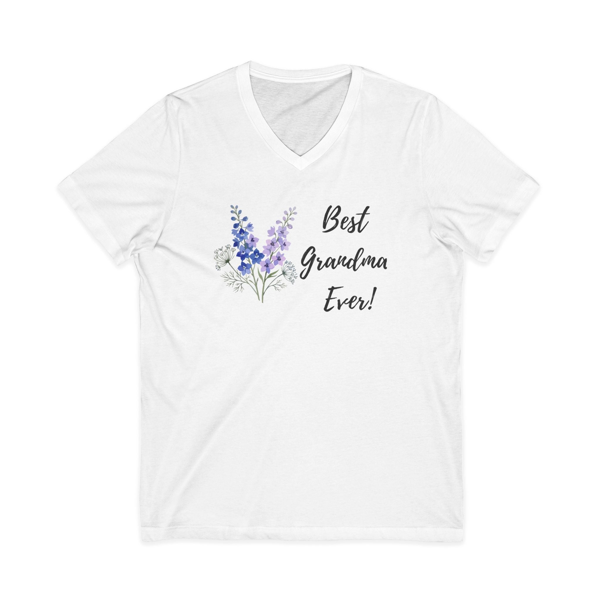 Best Grandma Ever V-Neck Tee — Floral Mother’s Day Gift