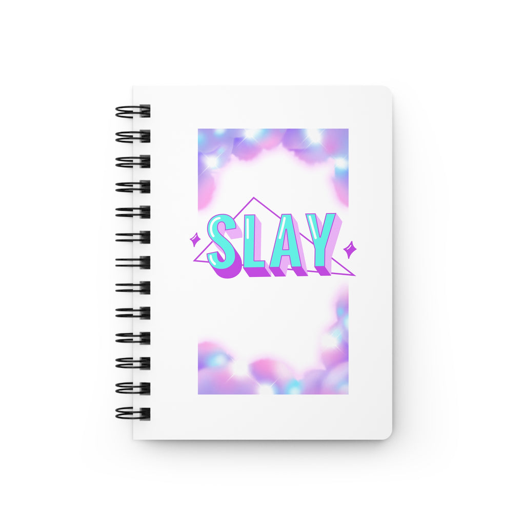SLAY Spiral Notebook — Holographic Pastel Journal for Teens & Trendsetters