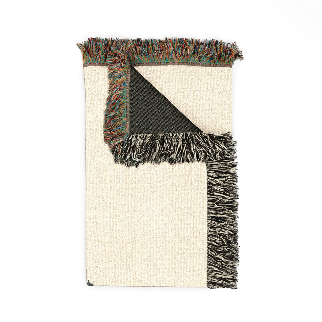Cat Nap Woven Blanket — Cozy Decorative Throw with Sleeping Cat Design