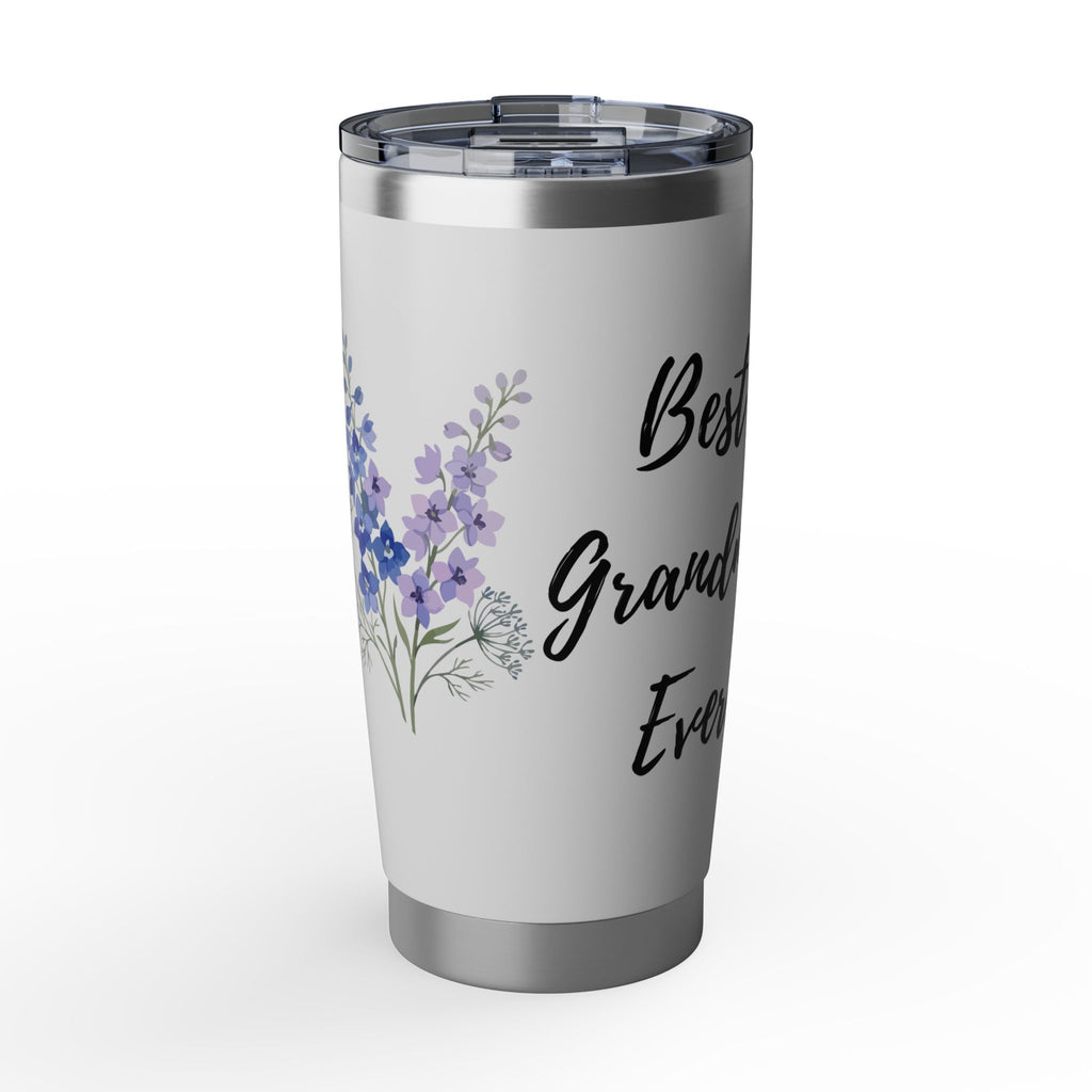 20oz Floral Grandma Tumbler — "Best Grandma Ever" Insulated Travel Cup