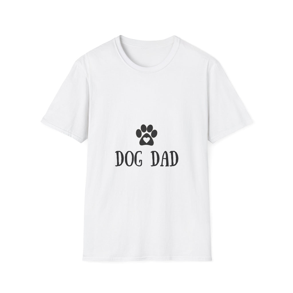 Dog Dad T-Shirt — Paw Print with Heart Graphic