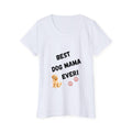 Best Dog Mama Ever T-Shirt — Women's Organic Paw Print Tee
