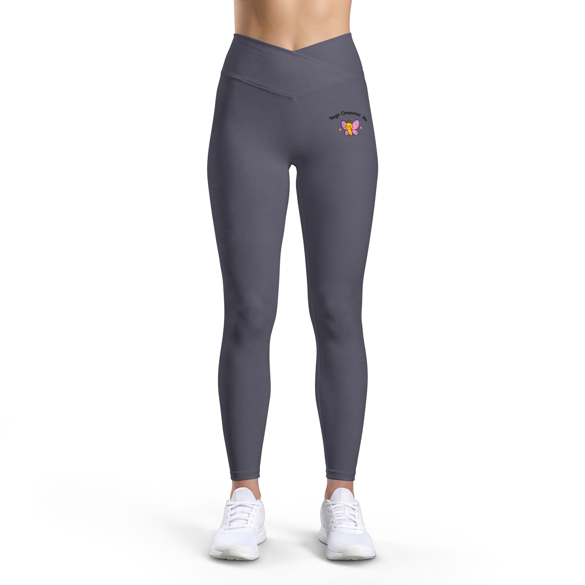 Leggings — 'You Are Worthy' Butterfly Graphic Women's Luxe Leggings