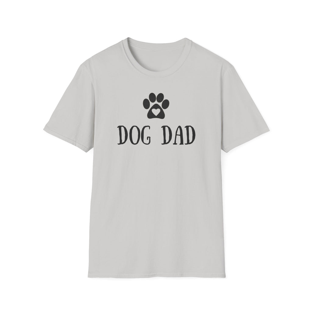 Dog Dad T-Shirt — Paw Print with Heart Graphic