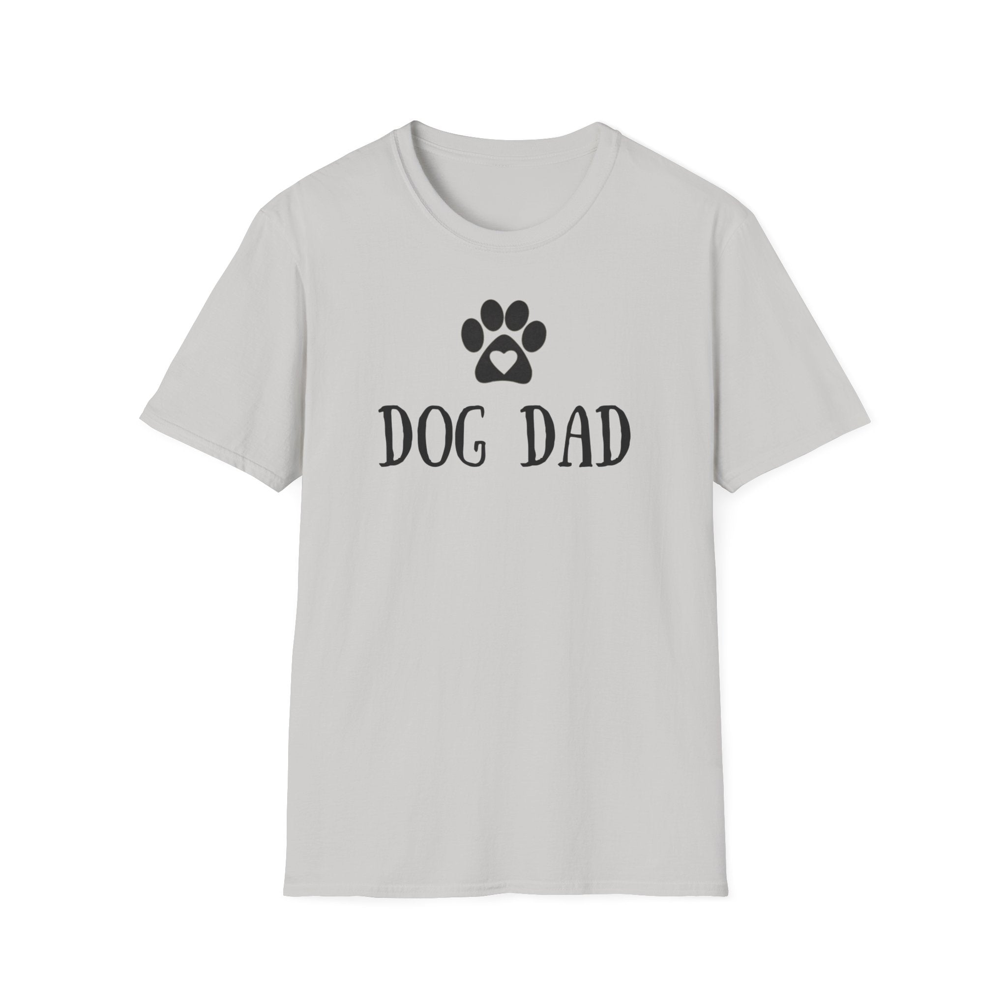 Dog Dad T-Shirt — Paw Print with Heart Graphic