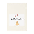 Best Cat Mom Ever! Cotton Tea Towel – Cute Cat Paw Kitchen Towel, Gift for Cat Lovers